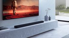 Sony Bar 9 on stand in living room