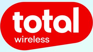 Total Wireless logo on blue background