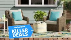 Outdoor patio furniture with killer deals tag